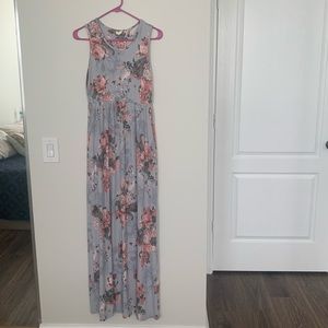 Pink blush maxi/maternity dress